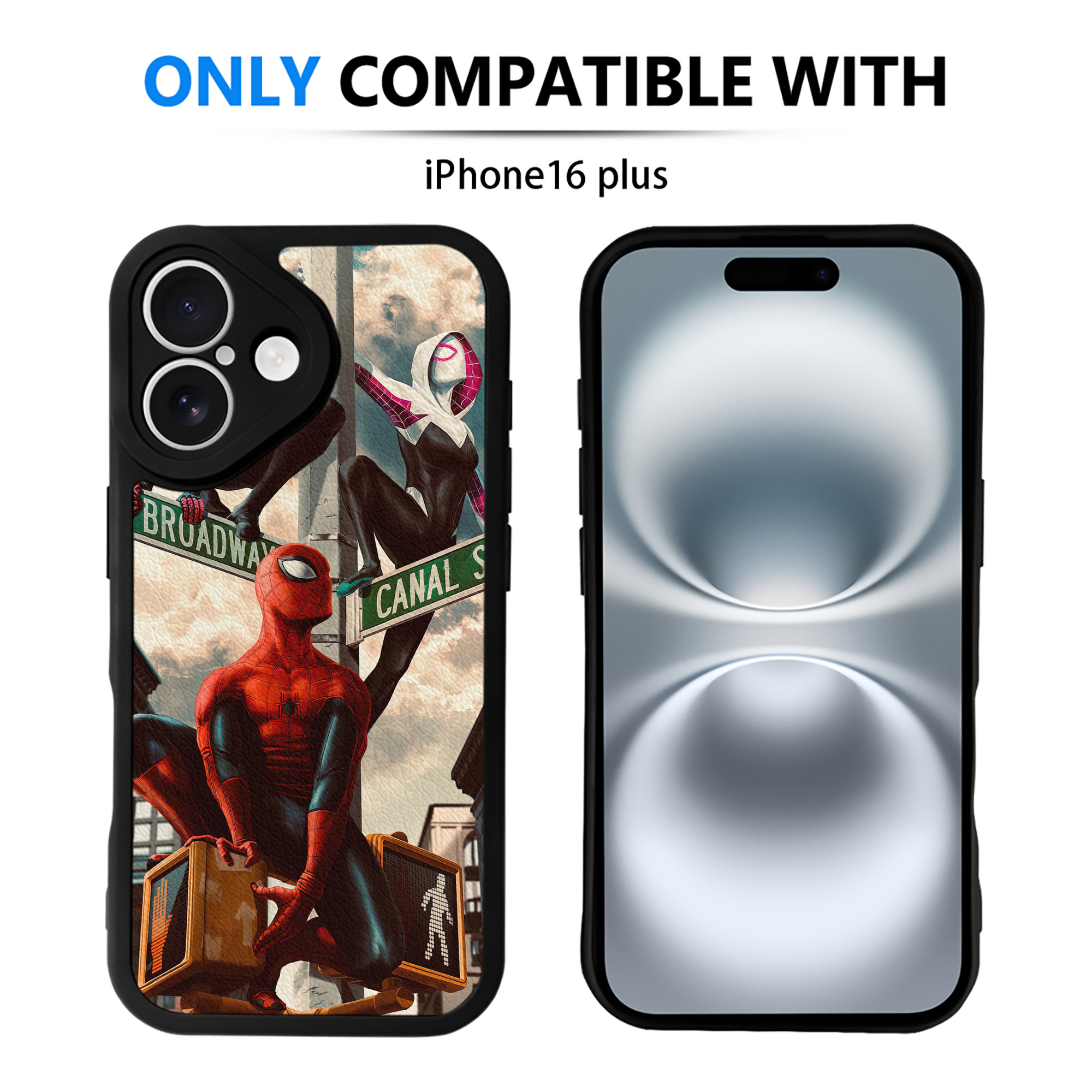Spider Man スパイダーマン 【iPhone 16シリーズ対応】シリコンスマホケース（レザー調） 材質：シリコン
